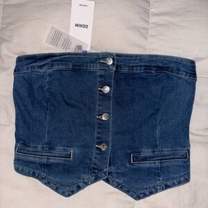 Women’s jeans crop top Large